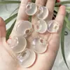 Pingente de bolsa da sorte de ágata calcedônia natural de alta qualidade, pingente de cadeado Ruyi em formato de lingote, cadeado de segurança para bebê, pingente de jade de bolsa de dinheiro