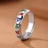 Anillo de Esmalte de Jade con Mantra de Seis Palabras para Hombre, Anillo Sólido Versátil Estilo Chino, Modelo Nuevo, Venta Directa del Fabricante