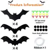 Novo Pingente de Morcego de Halloween Simulação Morcego Preto Pendurado Voando Decorações Temáticas de Halloween para Interior e Exterior