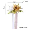 Nuevos Suministros para Bodas Flor en Respaldo de Silla Estilo Occidental Decoración Exterior Arreglo Flor en Respaldo de Silla Estilo Bosque Flor Artificial Ramo Decorativo