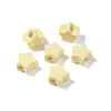 Cor de macaron tinta acrílica para assar coração estrela de cinco pontas furo grande contas soltas Pulseira DIY feita à mão acessórios de joias para miçangas