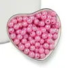 Contas Redondas de Acrílico Colorido Sólido Banhadas na Cor AB 6/8/10mm Material para Pulseira Colar DIY Feito à Mão Acessórios