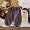 Pantalones deportivos para niño con forro polar 2025 Invierno Nuevo para niños Pantalones deportivos casuales de lana integrada Niño pequeño Bebé Pantalones de invierno