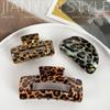 Estampado de Leopardo Moderno Pinza para el Pelo Cuadrada Hueca para Mujer Pinza Trasera para el Cabello de Ácido Acético Imitación Nueva Moda Transfronteriza Tocado Accesorios para el Cabello de Mujer