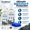 Spray de Revestimento de Cristal de Pedra KineShineX para Bancadas de Mármore, Granito e Pedra de Quartzo - Brilho à Prova d'Água e Resistente a Manchas