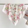 Bufanda cuadrada de rosas para mujer, 70 cm, protección solar, elegante, combinable con todo, de seda sintética, primavera y verano.