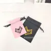 Saco de Cetim Personalizado pelo Fabricante Embalagem de Joias Saco de Cetim Preto com Cordão Saco de Cetim Rosa com Cordão para Joias