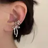 Clip para Oreja Estético de Cinta para Mujer Ins Trendy Cool Estilo Ballet Lazo de Cinta sin Perforación Clip para Hueso de la Oreja