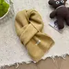 Cachecol de Lã Macio Versátil de Cor Sólida para Mulheres Outono e Inverno Estiloso Branqueador Cachecol de Lã Estudante para Homens Fabricante
