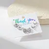 Aretes de acero inoxidable con temática de bosque, dulces y artísticos, con diseños calados de flor, hoja de palma y diente de león - disponibles ahora