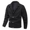 Chaqueta de hombre de alta calidad con forro polar transfronteriza, chaqueta de moda, abrigo de moda para hombre, abrigo de solapa de un solo botón, venta al por mayor para hombre