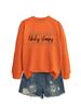 Provavelmente Faminta Provavelmente Europeu e Americano Moda Ebay Solto tamanho plus Size Feminino Gola Redonda Esportivo Moletom