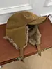 Boné de Pelúcia com Design Original que Realça o Formato do Rosto, Chapéu Aviador Quente Versátil para Proteger as Orelhas para Outono e Inverno