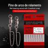 Rolamento giratório arco pino alta velocidade oito anel vermelho embalagem luya pino pesca a granel acessórios de pesca