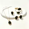 Set de Collar de Perlas de Lujo Ligero para Mujer Pendientes de Diseño Moderno Pulsera Set de 5 Piezas Cadena para Clavícula de Temperamento Versátil