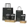 Bolsas para Empaque de Café y Té con Leche, Bolsas de Papel Kraft Personalizables, Bolsas para Tazas Individuales y Dobles en Stock, Bolsas de Lona para Llevar de Panadería y Bebidas