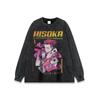 Camiseta Masculina Oversized Estampada de Desenho Americano Estilo High Street Retrô Desgastada Manga Curta Estilo Hip Hop Manga Meia