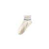 Calcetines para Mujer para Todas las Estaciones, Calcetines de Algodón de Media Pantorrilla, Absorbentes de Sudor, Transpirables, Calcetines Deportivos de Algodón sin Costuras, Calcetines de Media Pantorrilla para Mujer con Rayas Dopamina