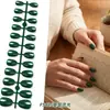 Adesivos de Nail Art de Comércio Exterior Mais Vendidos, Cor Nude Transparente, Cor Sólida, 24 Peças, Tamanhos Variados, Pontas de Nail Art Usáveis, Atacado