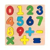Placa de Arranhar de Madeira Quebra-Cabeça Alfanumérico Quebra-Cabeça Jardim de Infância Educação Infantil Material Didático Quebra-Cabeça de Encaixe Brinquedos de Madeira para Crianças