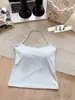 Camisole Dopamine com costas cruzadas para mulheres, adequada para usar sozinha ou em camadas, design de costas sexy e bonito, com bojos embutidos, top confortável, doce e picante