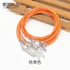 Cuerda de Cera Coreana de 2.0 mm Personalizada Cuerda de Cuero Cuerda para Collar Cierre de Pinza de Langosta Cuerda de Colgante Negro Accesorios de Joyería DIY para Mujer Venta al por Mayor