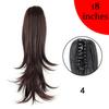 Peluca de Cabello Artificial para Mujer Cascada Semi Atada Cola de Caballo Alta Clip Nueva China Dulce Cool Chica Picante Peluca Trenzada Cola de Caballo
