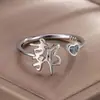 Anillo Familiar Estilo Chino para Mujer, Nicho, Aspecto de Alta Calidad, Moderno, Sencillo, Anillo Liso, Anillo Ajustable para Dedo Índice