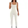 Mono Deportivo Seamless Más Vendido de Amazon para Mujer Yoga Costillado Ajustado Camiseta sin Mangas Leggings Mono