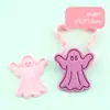 Molde de Biscoito Fantasma de Halloween Ferramenta para Assar Biscoitos Molde Estéreo 3D Simulação de Fondant