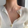 Colar Decorativo Donut Francês Feminino Prata Simples Elegante Moda Personalidade Geométrica Cyber Celebridade Clavícula Cadeia