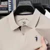 Camisa Polo de Verano Nueva Estilo con Cuello y Mangas Cortas 100% Algodón para Hombres Jóvenes y de Mediana Edad con Bordado Elegante de Alta Gama
