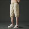Pantalones casuales de seis puntos para hombre, venta al por mayor, pantalones cortos deportivos de seda fina de verano para hombre, pantalones rectos elásticos de secado rápido para hombre