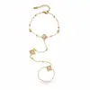 Pulseira Taina Cruzada Europeia e Americana em Ouro 18K Cravejada com Diamantes, Toque de Luxo Leve e Sofisticado, Joia Mais Vendida na Amazon para Mulheres Atacado