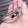 Pulsera Kelly Chapada en Plata 925 Oro de 18K Estrella del Día del Niño Alta Elegante Pareja Simple Botón de Gama Alta Pulsera Kelly