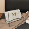 Bolso de Hombro de Mariposa de Alta Gama Estilo Coreano para Mujer 2025 Primavera y Verano Nuevo Elegante Bolso de Hombro con Cadena Bolso Cuadrado Pequeño Elegante