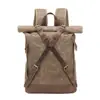 Bolsa de Lona Impermeable con Cera de Aceite Estilo Nuevo Retro Mochila de Cuero Crazy Horse para Viajes al Aire Libre Estilo Europeo y Americano Mochila para Computadora