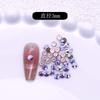 Swarovski Oito Grandes e Oito Pequenos Diamantes para Nail Art Imitação Austríaca Furados a Quente com 16 Facetas Acessórios DIY Joias para Nail Art