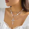 Joyería Transfronteriza Europea y Americana, Collar de Fresa y Mariposa para Chica Dulce y Picante, Collar de Borla de Perla de Imitación de Gama Alta de Nicho para Mujer