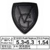 Pegatinas de tela bordadas autoadhesivas, sellos bordados por computadora, marca de moda, insignia de cuero negro, parche decorativo para prendas.