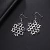 Pendientes de acero de titanio con corte simple, tendencia de personalidad de moda de comercio electrónico transfronterizo, estrella hueca de seis puntas, material 304 de acero inoxidable