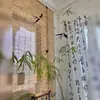Nueva Cortina Tejida de Bambú de Caña para Jardín de Infancia Chino Cortina de Ventana Decoración Área de Arte Pared Estilo Antiguo Material de Decoración de Cortina de Gasa Caligrafía