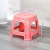 Taburete Familiar Silla de Comedor Taburete de Plástico Rojo Hogar Engrosado Apilable Sencillo Taburete Cuadrado Silla de Plástico Alta y Baja