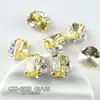 Rhinestones Apilados de Ángulo Recto K9 de Alta Calidad Más Vendidos, Súper Brillantes y Exquisitos, Sin Base, Amarillo Brillante, Decoraciones de Rhinestones Grandes para Uñas de Caramelo de Hielo Hechas a Mano
