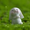 Novo coelho branco trabalhador Micro jardinagem paisagística DIY paisagismo decoração acessórios inteligentes bonito coelho branco ornamentos