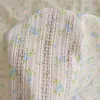 Tela Jacquard Hueco Rayada de Algodón Puro con Pequeños Patrones Florales para Ropa Infantil, Cortinas, Vestidos y Materiales para Manualidades