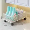 Estante de Almacenamiento para Baño, Gabinete Debajo del Lavabo del Baño, Cesta de Almacenamiento, Carrito para Detergente de Lavandería al Lado de la Lavadora, Carrito Pequeño Móvil