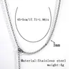 Colar Transfronteiriço de Aço Inoxidável Banhado a Ouro 18K Real Corrente Osso de Cobra Corrente de Clavícula da Moda Corrente Lisa Versátil Colar Feminino de Aço Titânio