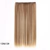 Peruca feminina europeia e americana, extensão de cabelo longo e liso, peça única, cinco clipes, peruca de cabelo com grampo, cortina de cabelo de fibra química, tomada de fábrica