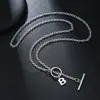 Collar Europeo y Americano 26 Letras para Hombre Hebilla Ot Hip Hop Ins Estilo Neutro Cadena para Clavícula Colgante en Inglés Collar de Acero Inoxidable
